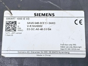 Plc 6av6 648-0ce11-3ax0 <strong>Smart</strong> <strong>1000</strong> Ie V3 Hmi Touch for Parts Only for Warranty Product - Product Image 2