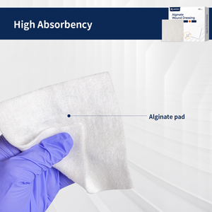 <span class=keywords><strong>Pansement</strong></span> jetable OEM personnalisé CalciCare en alginate de calcium 4x4 pour la gestion des plaies à fort exsudat, fibre d'algues naturelles créant du gel - Product Image 3