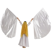 Bestdance Satin Drapeau Femmes Sans Manches Louange Danse Église Culte Danse Drapeau