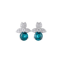 Boucles d'oreilles pendantes rondes en laiton et zircon, motif floral, style forêt, pour femme, tendance, minimaliste, bijoux féminins