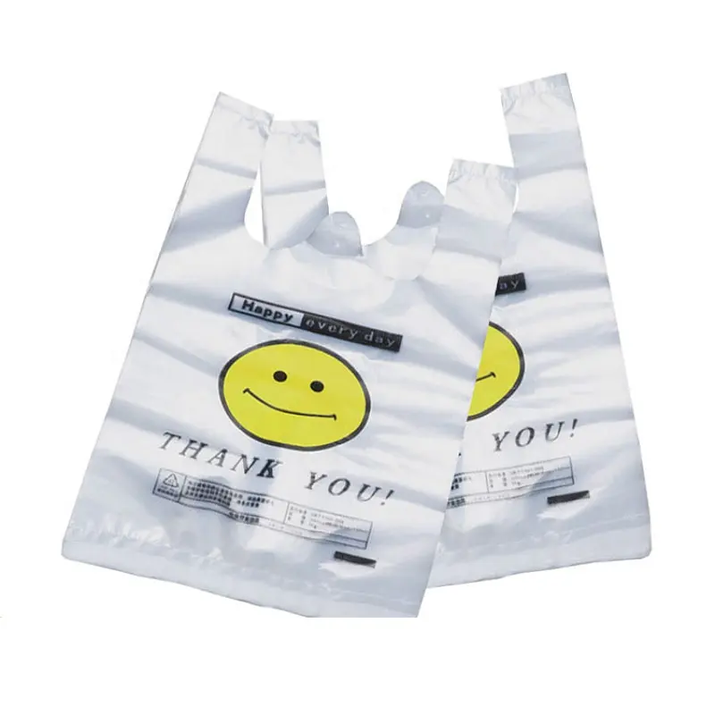 Cheap Price Biodegradable Transparent White Pp Pharmacies Shopping Bag T-shirt Supermarket Store Plastic Bag