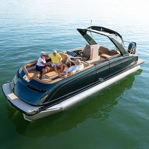 2025 Eco-friendly Solar Tritoon Pontoon Boats New Energy Small River Fishing Rowing Boats Hot Sale Pontoon Boat - Product Image 2