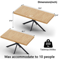 Table à manger extensible au design moderne 2026 avec boîte de rangement pour 6 à 10 personnes pour salon
