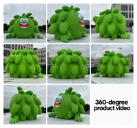 Ballon gonflable géant en peluche de 3 m / 9,84 pi, mascotte gonflable, design personnalisé, publicité gonflable commerciale, dessin animé gonflable