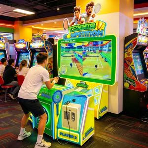 Équipement de divertissement électrique : Console de jeu de combat sportif pour deux joueurs, modèle Tennis Master d'intérieur, best-seller, du fabricant - Product Image 5