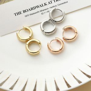 Minimalist Geometric <b>Clip</b>-on Earrings Gold Silver Rose Gold Copper Alloy Small Round Fashion <b>Ear</b> <b>Clips</b> - Product Image 1