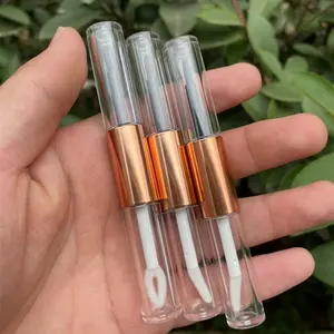 双面端唇光管心形唇膏器2合1空唇光管包装容器2ml * 2