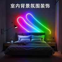 Lampu LED RGB Pintar 33Leds/m dengan Pola Jala 360 Derajat Dapat Diatur IP65 Tahan Air untuk Luar Ruangan Konektivitas USB