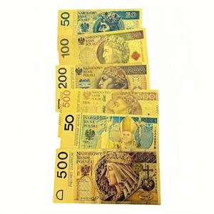 ธนบัตรโปแลนด์ 6 แบบ สวยงาม ชุบทอง 24k สำหรับเป็นของขวัญ - Product Image 1