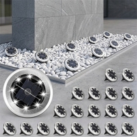 Mini lampes solaires étanches IP65 pour allées extérieures, 8 LED, éclairage solaire au sol, marche/arrêt automatique pour allée, jardin, pelouse