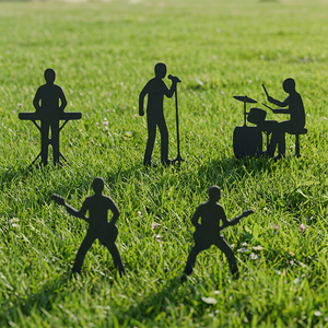 Statuette 3D Stampate di Bande Rock, Silhouette Minimaliste di Personaggi Musicali, Ornamento da Scrivania, Decorazione per la Casa, Regalo - Product Image 1