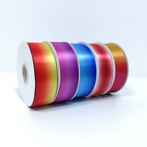 <span class=keywords><strong>Cintas</strong></span> de Raso de Poliéster de Doble Cara con Color Arcoíris, 4 cm x 100 Yardas, Rollo de Cinta de Alta Resistencia, Impresas con Efecto Degradado, Personalizadas para Flores de Rosa - Product Image 4