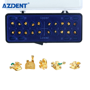 Staffe metalliche a base di maglie ortodontiche dentali placcate in oro 24K AZDENT a basso costo - Product Image 5