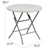 Table ronde se pliante blanche en plastique de vente chaude pour des événements extérieurs