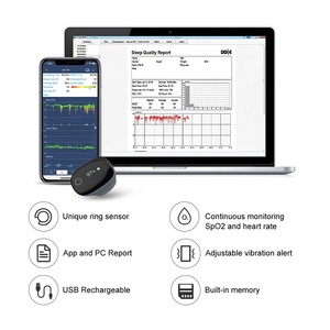 Wellue O2Ring Oxygen Saturation <strong>Heart</strong> Rate Recorder Finger <strong>Pulse</strong> Oximeter Blood Oxygen Monitor - Product Image 5