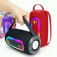 Speaker Outdoor BS-35 Dual-Handle dengan Lampu Ambient, Bass, Speaker Portabel