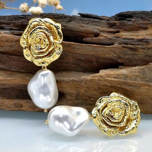 Orecchini a Goccia con Fiore di Rosa per Donne, Stile Barocco Vintage, Accessori per Orecchie da Indossare Quotidianamente - Product Image 6