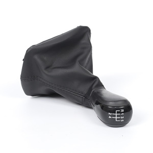 Car Gear <b>Shift</b> <b>Knob</b> Leather 5-Speed 6-Speed Manual Transmission For Skoda Octavia Black - Product Image 2