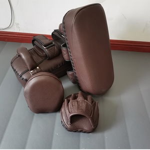 Almohadillas de cuero auténtico para <span class=keywords><strong>entrenamiento</strong></span> de artes marciales, cuero genuino para ganado, boxeo, Muay thai - Product Image 5