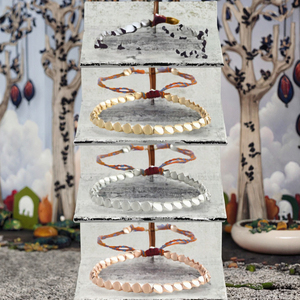 צמיד בודהה בעבודת יד מחרוזי נחושת טיבטיים לריפוי, עושר ושגשוג, צמיד אופנתי למזל טוב - Product Image 3