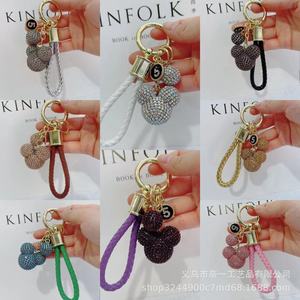 Nouveau Style de styliste porte-clés de luxe en diamant <span class=keywords><strong>Mickey</strong></span> porte-clés <span class=keywords><strong>sac</strong></span> pendentif de charme pour cadeau accessoires de porte-clés - Product Image 6
