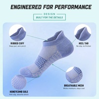 Calcetines Deportivos Personalizados de Malla Transpirable con Soporte de Arco Acolchado, Finos, Ligeros, para Correr, Tenis, Fitness y Entrenamiento