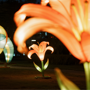 การตกแต่งเทศกาลจีนแบบดั้งเดิมสำหรับสวนสนุกกลางแจ้งโคมไฟดอกลิลลี่วันขอบคุณพระเจ้าวันพ่อวันปีใหม่จีน - Product Image 5