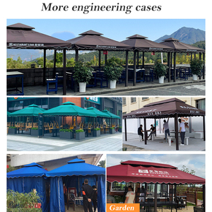 Wrought sắt đôi nhôm gazebo 4x8 Pop Up gazebo với bên ngoài trời tổ chức sự kiện lều khách sạn bãi biển Pavilion lều - Product Image 6