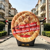 Modèle de danseur gonflable géant personnalisé de 2 m en forme de pain pita pour boulangerie/pâtisserie/festival du Ramadan/présentation en magasin de vente au détail alimentaire