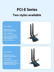 WiFi5 AX1200M <span class=keywords><strong>Carte</strong></span> réseau <span class=keywords><strong>PCI</strong></span>-E double bande Gigabit Desktop PCIE avec 4.2 pour <span class=keywords><strong>Bluetooth</strong></span> 5DB <span class=keywords><strong>PCI</strong></span> Interface Type Support WIN8/10/11 - Product Image 3