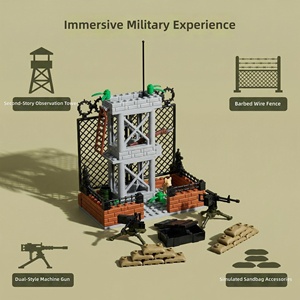 Jouets en plastique à assembler, blocs de construction, accessoires pour figurines de soldats, armes, grenades, lance-roquettes, fusils anti-aériens, briques militaires - Product Image 1
