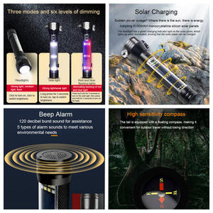Lampe torche LED portable multifonction 8-en-1 pour survie en extérieur, rechargeable, avec marteau brise-vitre et coupe-ceinture - Product Image 3