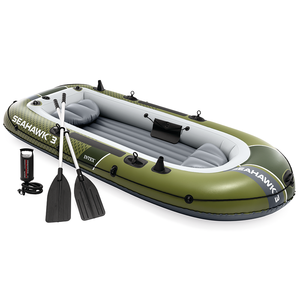 INTEX 66333NP <span class=keywords><strong>Seahawk</strong></span> <span class=keywords><strong>3</strong></span> Aufblasbares Boot-Set für <span class=keywords><strong>3</strong></span> Personen, Angelboot mit Rudern & Handpumpe, Robustes PVC-Schlauchboot - Product Image 1