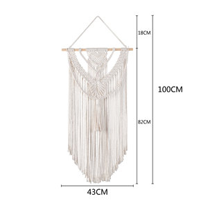 <span class=keywords><strong>Tapiz</strong></span> de Macramé con Forma de Corazón, de Varias Capas, Hecho a Mano con Cuerda de Algodón, Estilo Nórdico, Decoración de Pared para el Hogar, Directo de Fábrica - Product Image 6