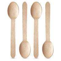 Cuillères à soupe jetables en bois de luxe, robustes, écologiques et biodégradables, pour la restauration haut de gamme et les événements festifs