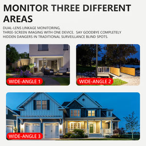 KERUI kamera lampu jalan 2-in-1, 4MP kamera luar ruangan tenaga surya 4G Panel keamanan gerak manusia lensa ganda ICSee pengawasan CCTV IP66 - Product Image 3