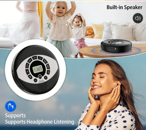 <span class=keywords><strong>Lecteur</strong></span> <span class=keywords><strong>CD</strong></span>/MP3 portable Smile avec <span class=keywords><strong>lecteur</strong></span> <span class=keywords><strong>de</strong></span> carte USB/SD, haut-parleur, commande par bouton, multi-prises (US/EU/CN/AU/JP/UK), noir - Product Image 3