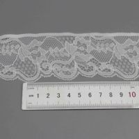 Ruban de dentelle florale classique en nylon et élasthanne, à bord festonné, pour la lingerie et les ourlets de robes