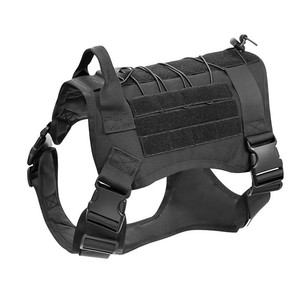 Harnais tactique pour chien en nylon réglable, laisse et collier assortis, très vendu, pour l'entraînement des animaux de compagnie, gilet de sécurité pour chiens - Product Image 2