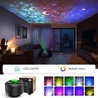 Projecteur d'étoiles LED avec haut-parleur intégré, lumière de nuit ciel étoilé vague océanique, projecteur LED blanc, projecteur LED RVB pour fête
