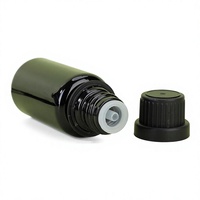 Flacon compte-gouttes en verre noir 10ml 15ml 30ml 50ml 100ml pour sérum et huile essentielle avec bouchon à vis et logo personnalisé
