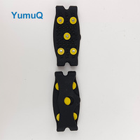 YumuQ 5 dents goujon universel glace pinces escalade Anti plaque taquet enfants neige Crampons pour chaussures