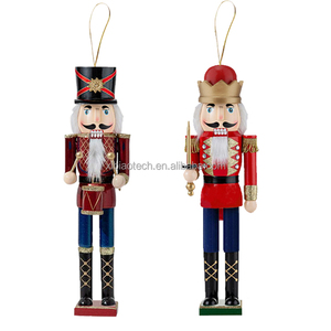 Soldado <span class=keywords><strong>de</strong></span> nogal <span class=keywords><strong>de</strong></span> 15CM, adornos decorativos sólidos, regalos escénicos <span class=keywords><strong>de</strong></span> negocios y adornos artesanales, <span class=keywords><strong>Cascanueces</strong></span> - Product Image 4