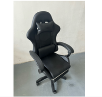 Fauteuil de Gamer Exécutif YOUGE au Design Minimaliste, Chaise de Bureau Ergonomique Pivotante en Métal et Cuir Synthétique PU, avec 3 vérins à gaz et Fonction Relevable