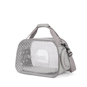 Cat Dog Carrier Portable Soft-<b>Sided</b> Transparent Gray Blue Yellow Red Large <b>Small</b> EVAPC Material Pet Travel <b>Bag</b> - Product Image 5