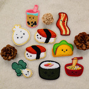 도매 셔닐 패치 의류 용 귀여운 작은 수건 셔닐 패치에 음식 맞춤 철 - Product Image 3