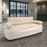 Canapé Sectionnel Gonflable d'Extérieur Moderne Personnalisable Deux Places Pliable avec Pompe Électrique Intégrée et Housse Amovible pour Parc