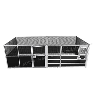 Structure en acier galvanisé à chaud 3x6m Écurie de chevaux de luxe en extérieur avec toit Abri pour chevaux pour enclos Équipement équestre - Product Image 1