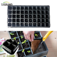Barquettes de semis en PVC épaisses et réutilisables pour une transplantation facile, écologiques, noires, utilisables en toutes saisons