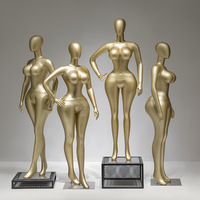 BBL Plus-Size Ganzkörper-FRP-Schaufensterpuppe mit goldfarbenem Cross-Border-Display-Ständer für Damenunterwäsche im europäisch-amerikanischen Stil